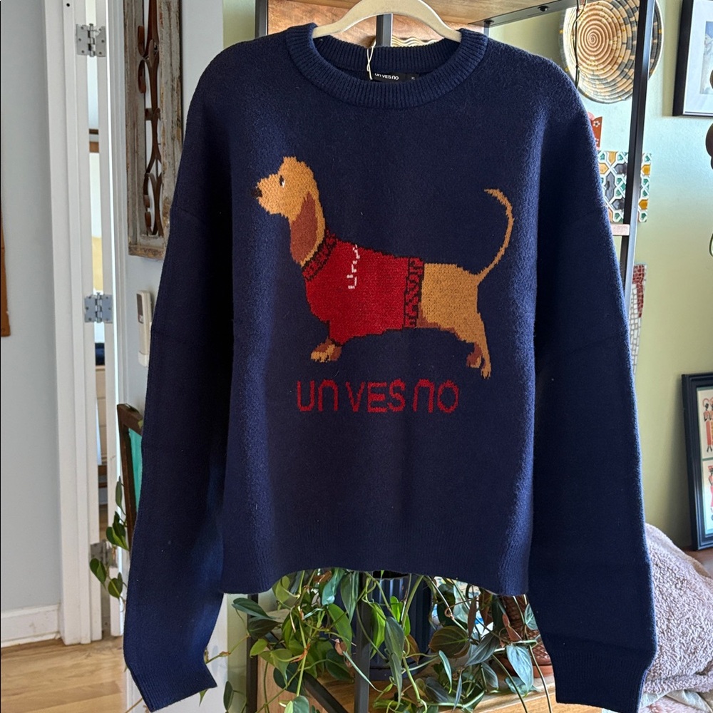 Navy Blue Dog Sweater